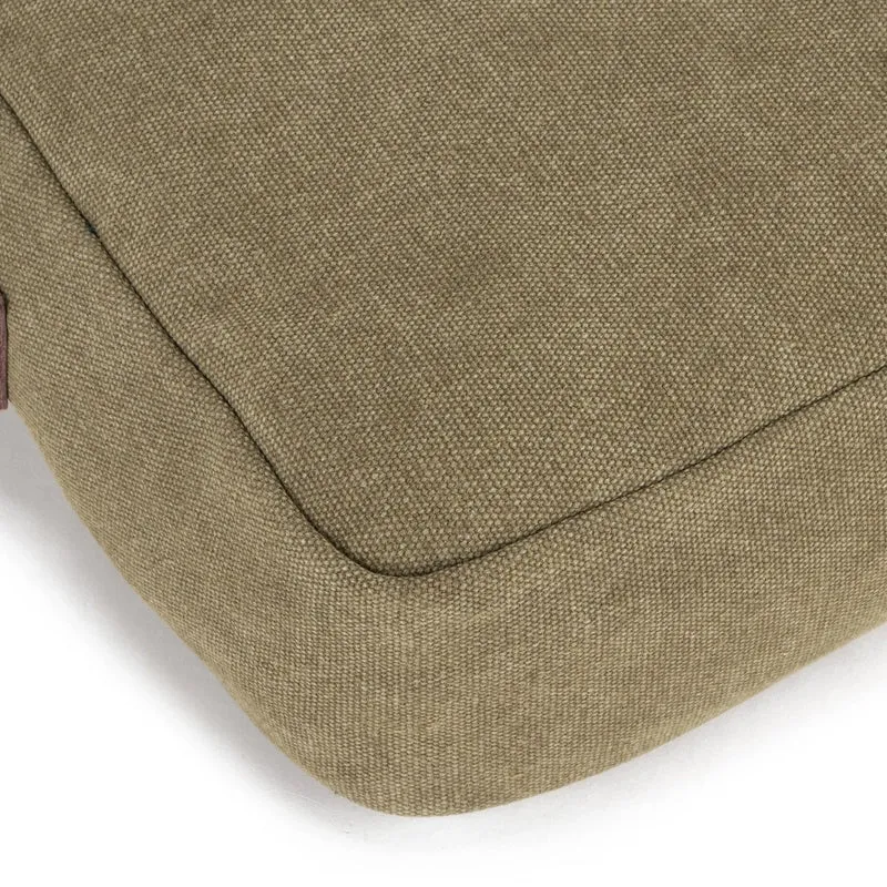 Sacoche en toile et cuir VANEAU Vert olive