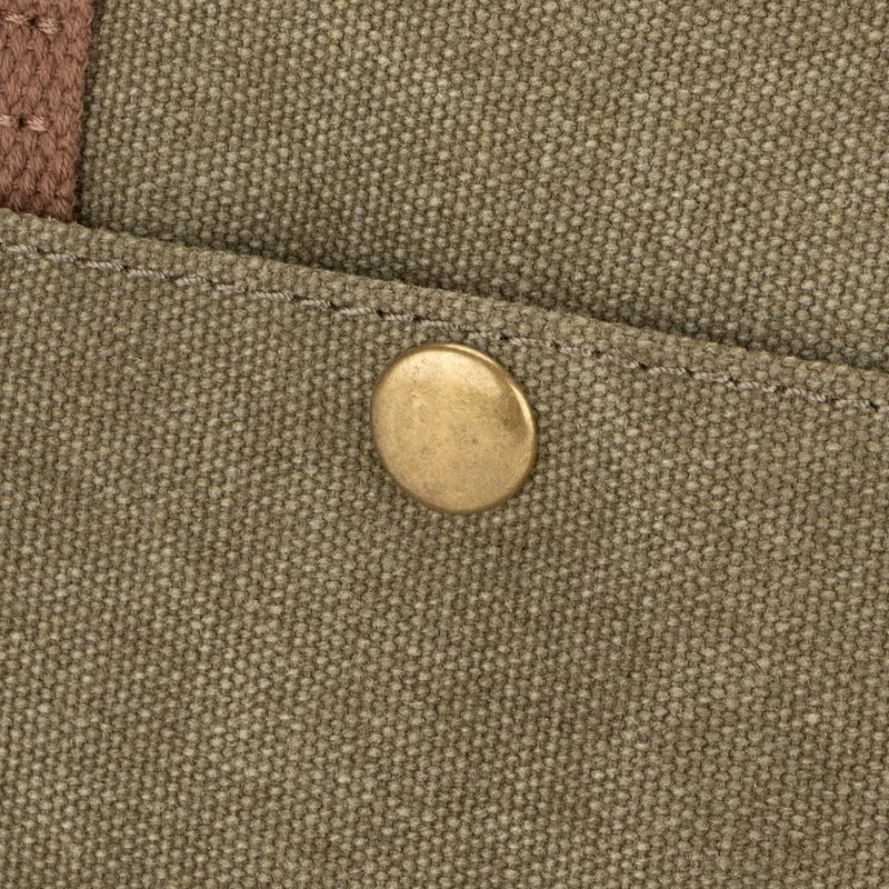 Sacoche en toile et cuir VANEAU Vert olive