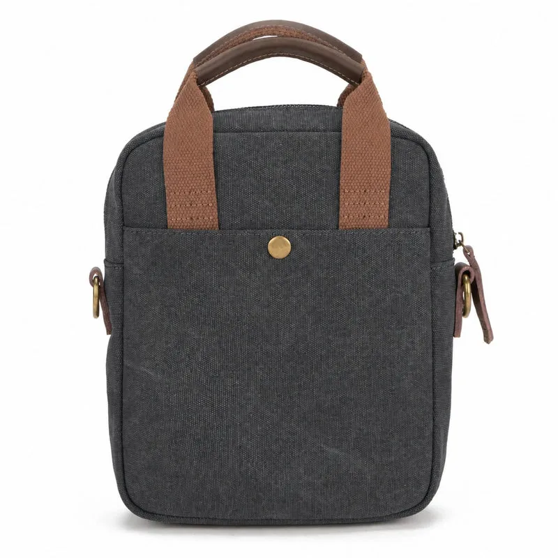 Sacoche en toile et cuir VANEAU Noir