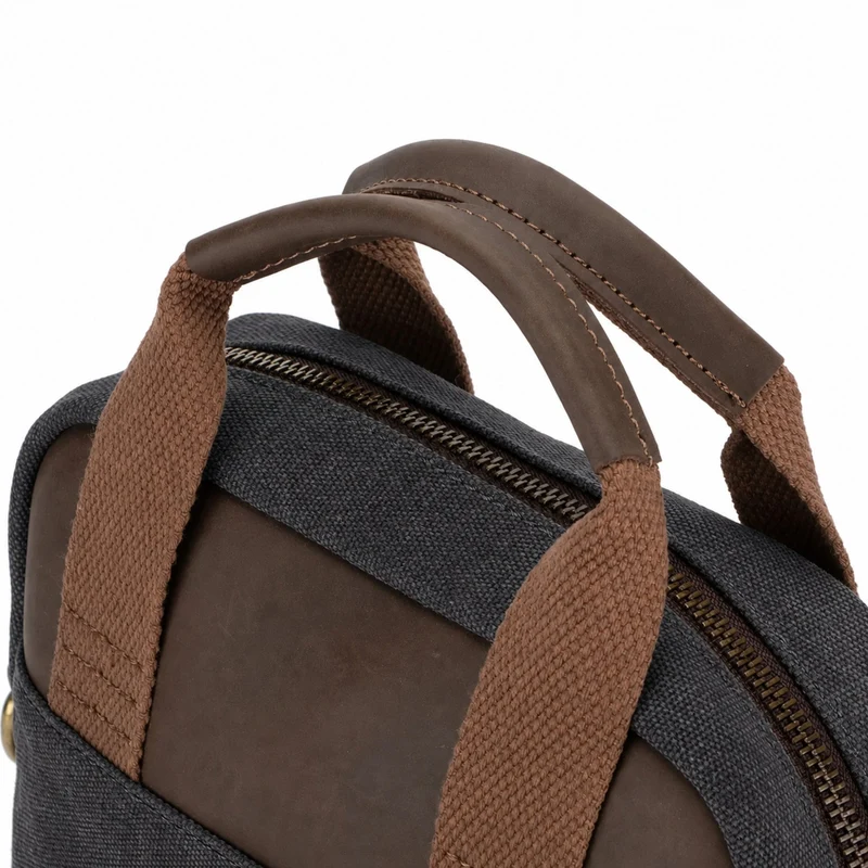 Sacoche en toile et cuir VANEAU Noir