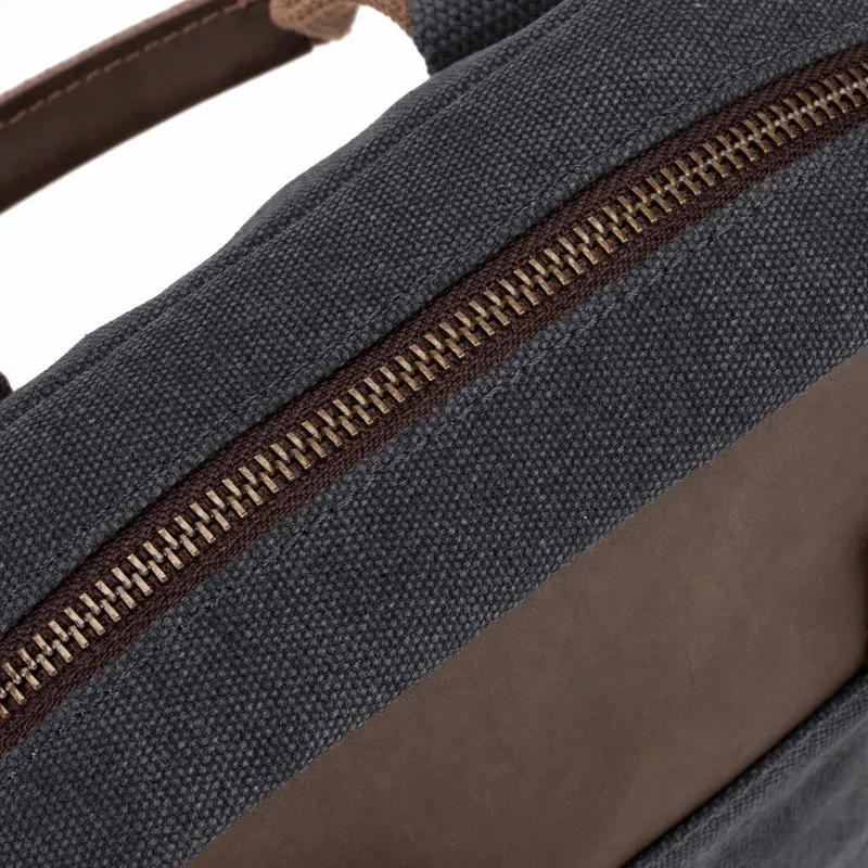 Sacoche en toile et cuir VANEAU Noir
