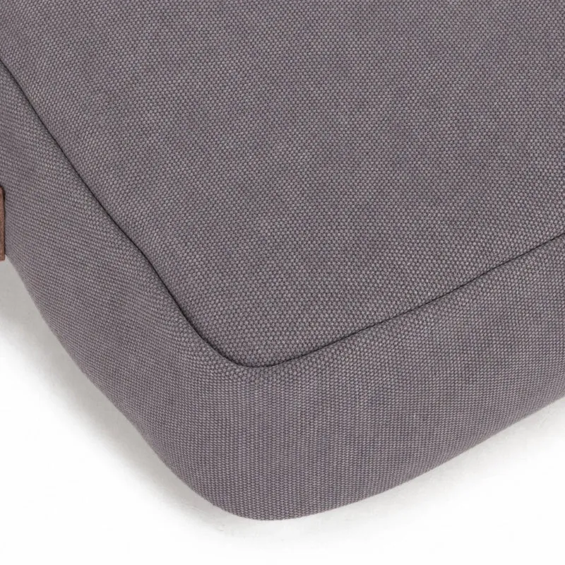 Sacoche en toile et cuir VANEAU Gris taupé