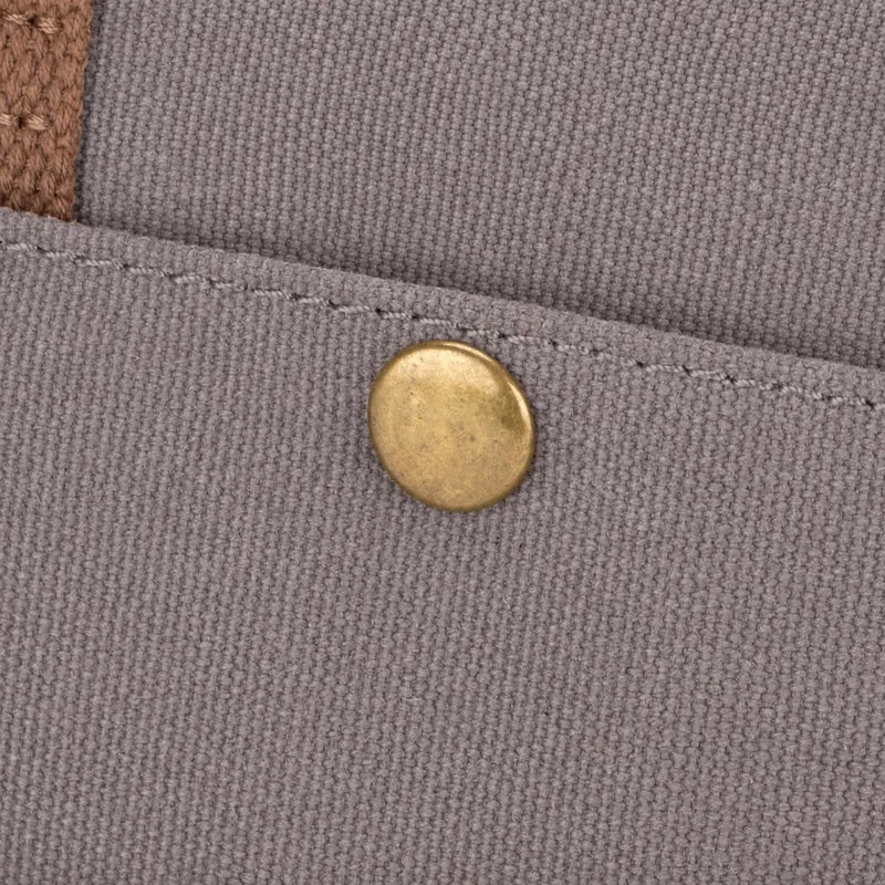 Sacoche en toile et cuir VANEAU Gris taupé