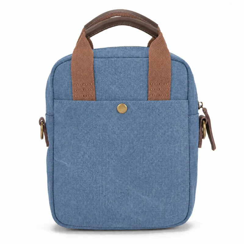 Sacoche en toile et cuir VANEAU Bleu denim