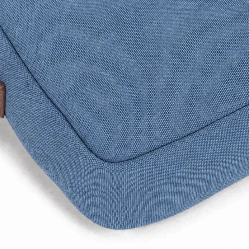 Sacoche en toile et cuir VANEAU Bleu denim