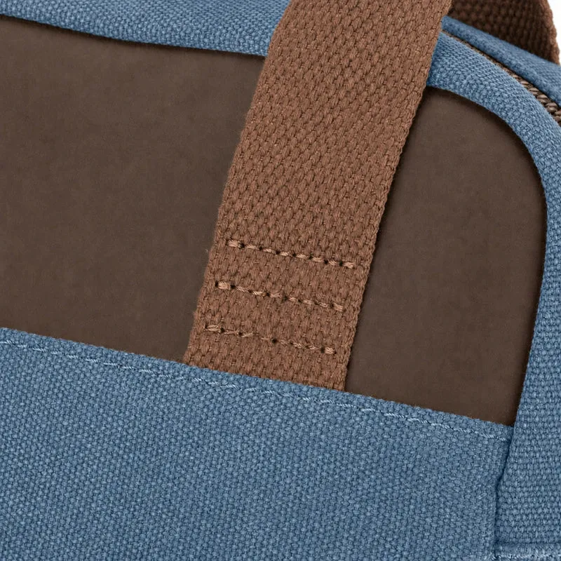 Sacoche en toile et cuir VANEAU Bleu denim