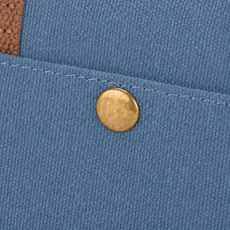 Sacoche en toile et cuir VANEAU Bleu denim