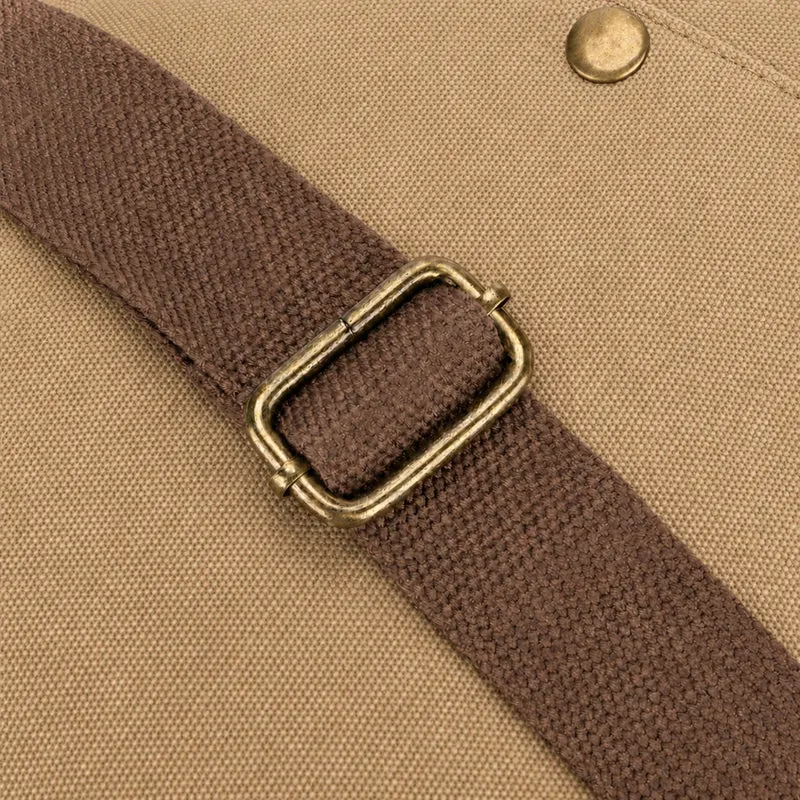 Sacoche en toile et cuir VANEAU Beige foncé