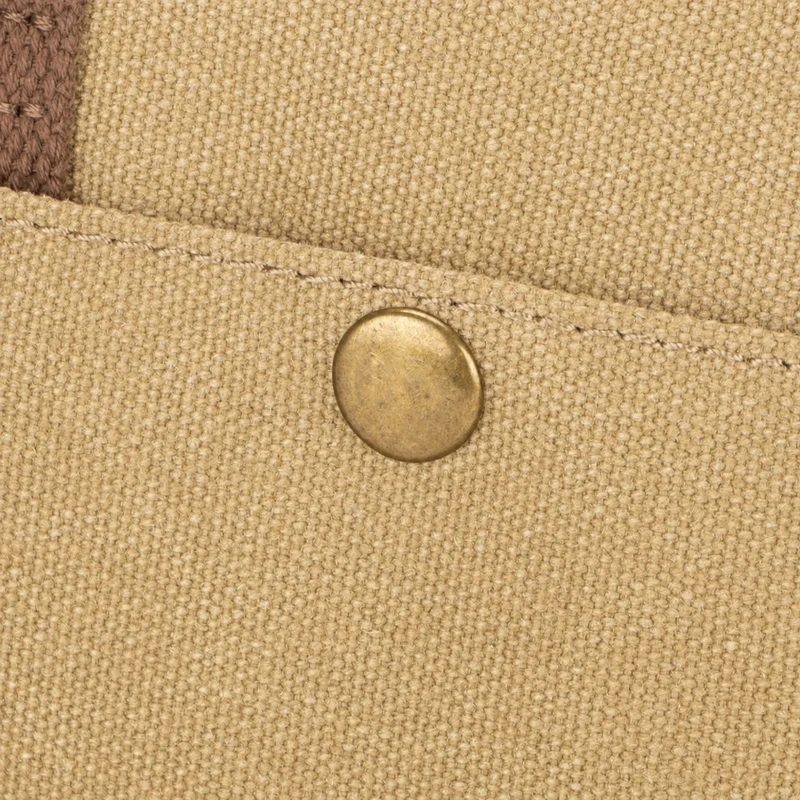 Sacoche en toile et cuir VANEAU Beige foncé