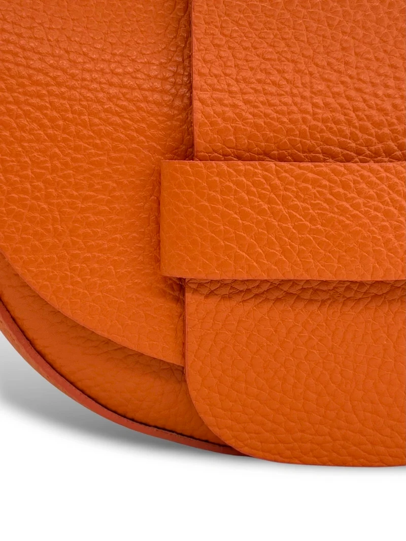 Mini sac besace en cuir grainé LOLLY Orange