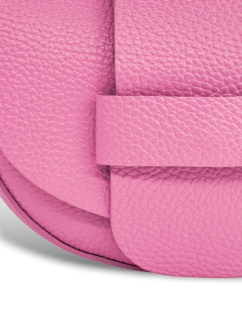 Mini sac besace en cuir grainé LOLLY Rose bubble gum