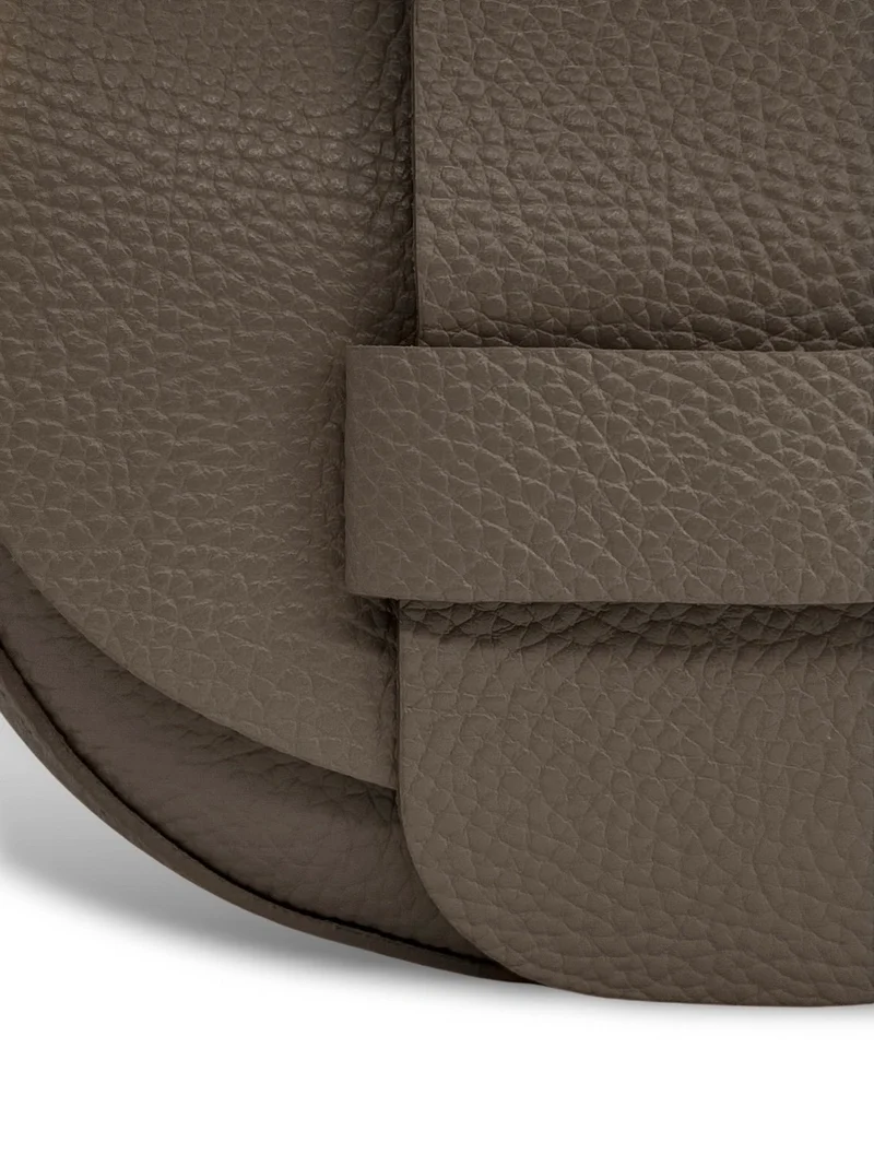 Mini sac besace en cuir grainé LOLLY Taupe foncé