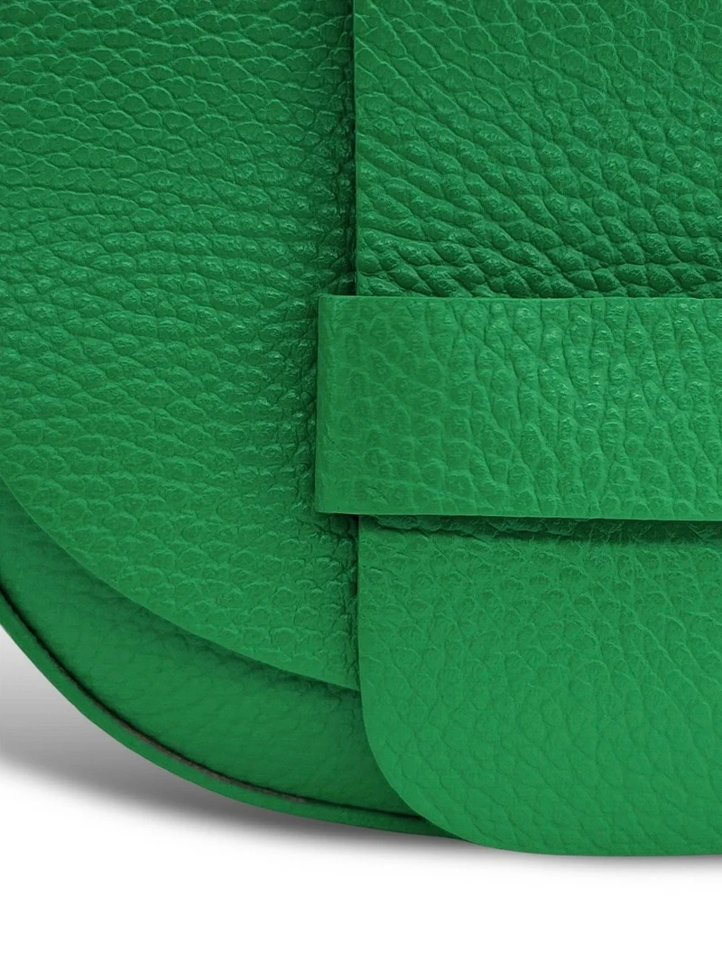 Mini sac besace en cuir grainé LOLLY Vert anglais
