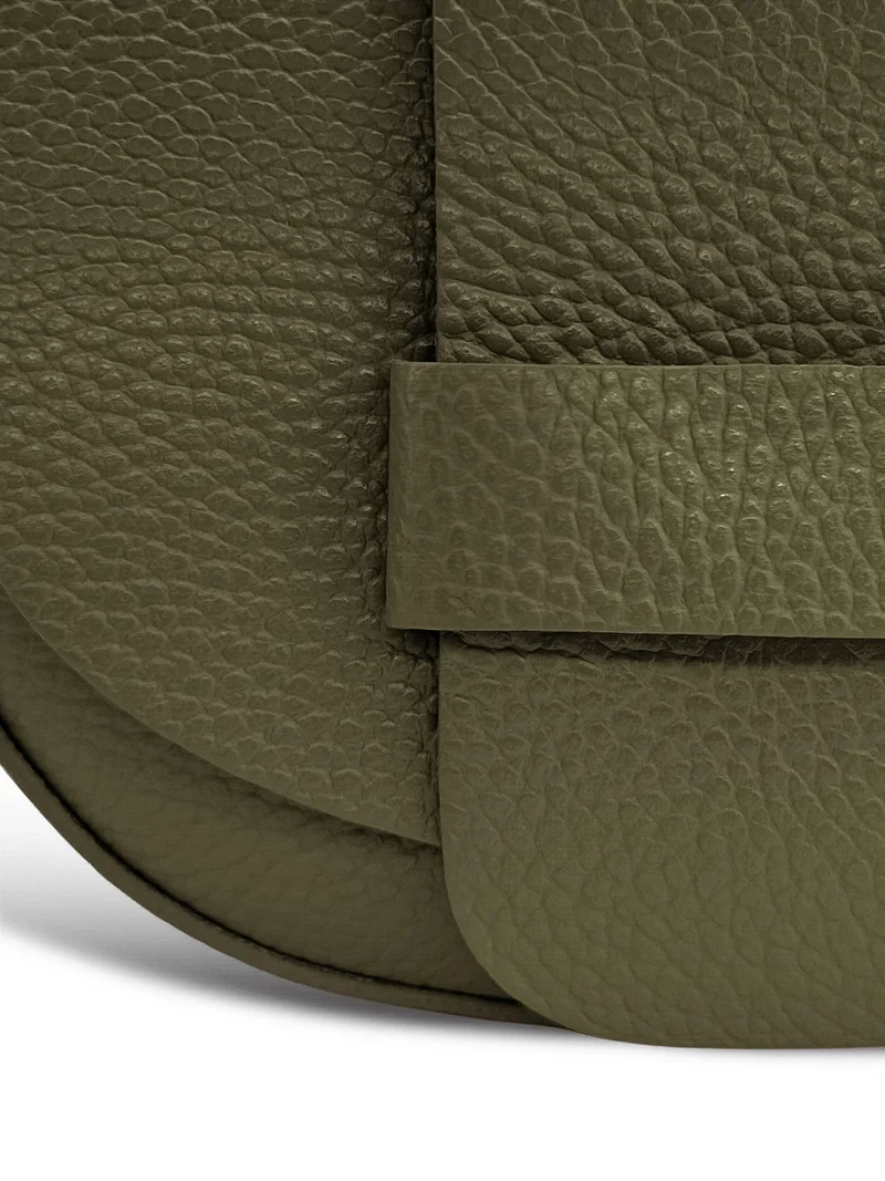 Mini sac besace en cuir grainé LOLLY Vert kaki