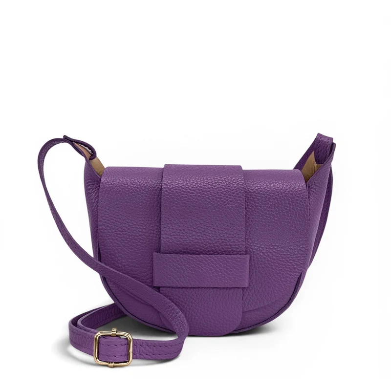 Mini sac besace en cuir grainé LOLLY Violet