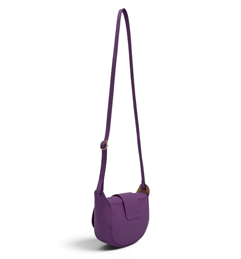 Mini sac besace en cuir grainé LOLLY Violet