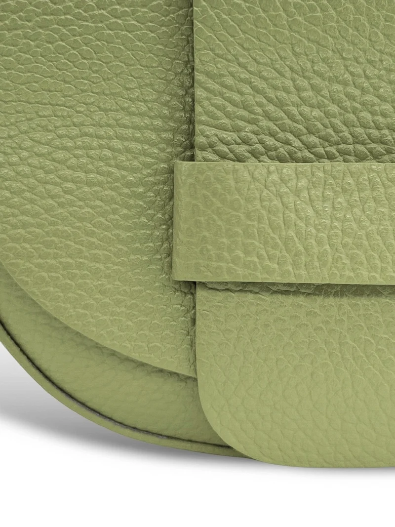 Mini sac besace en cuir grainé LOLLY Vert matcha latte