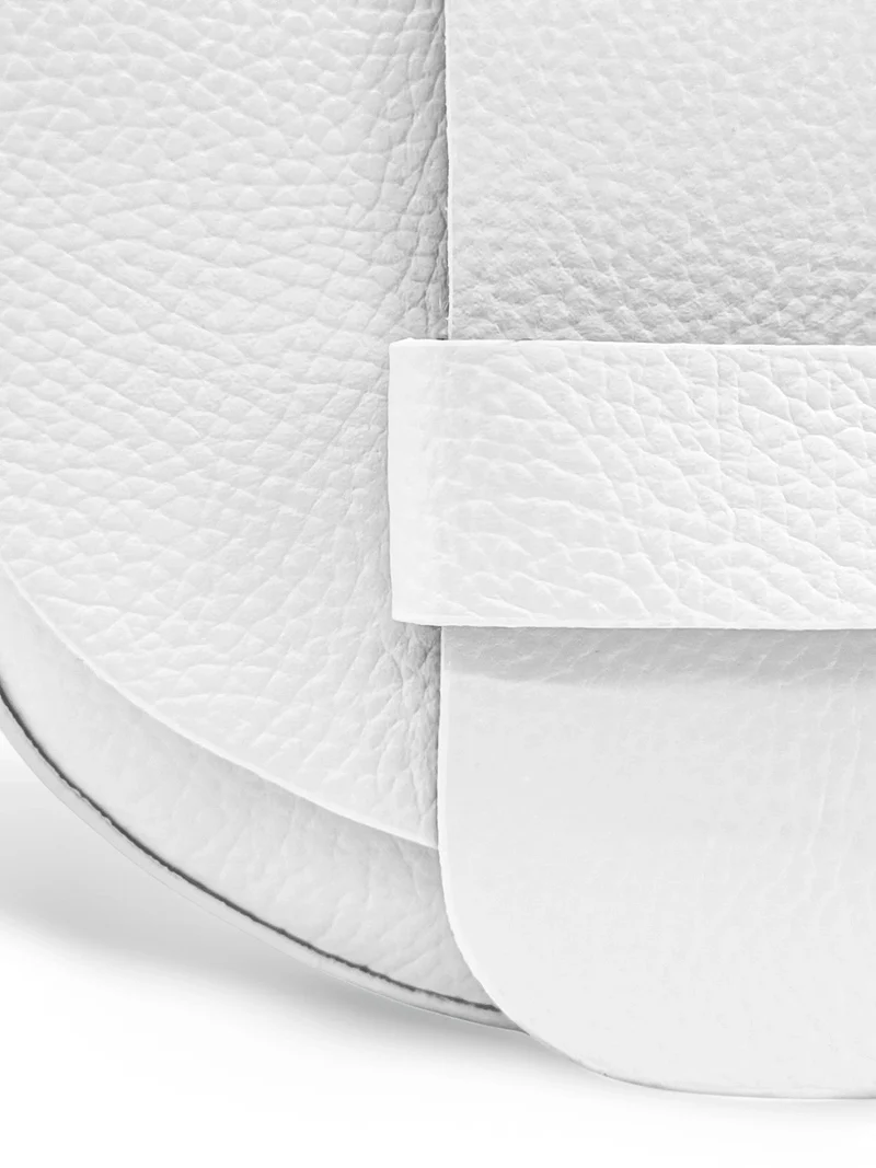 Mini sac besace en cuir grainé LOLLY Blanc