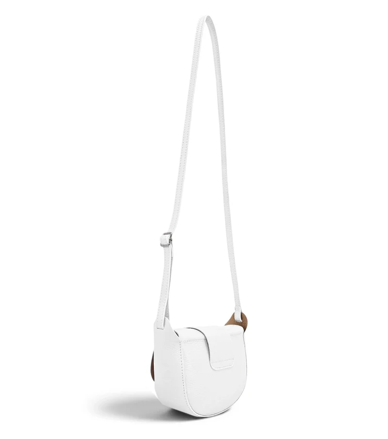 Mini sac besace en cuir grainé LOLLY Blanc