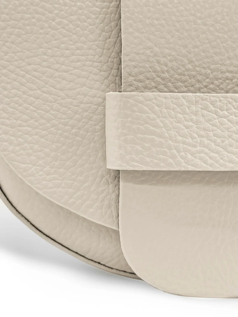Mini sac besace en cuir grainé LOLLY Beige crème