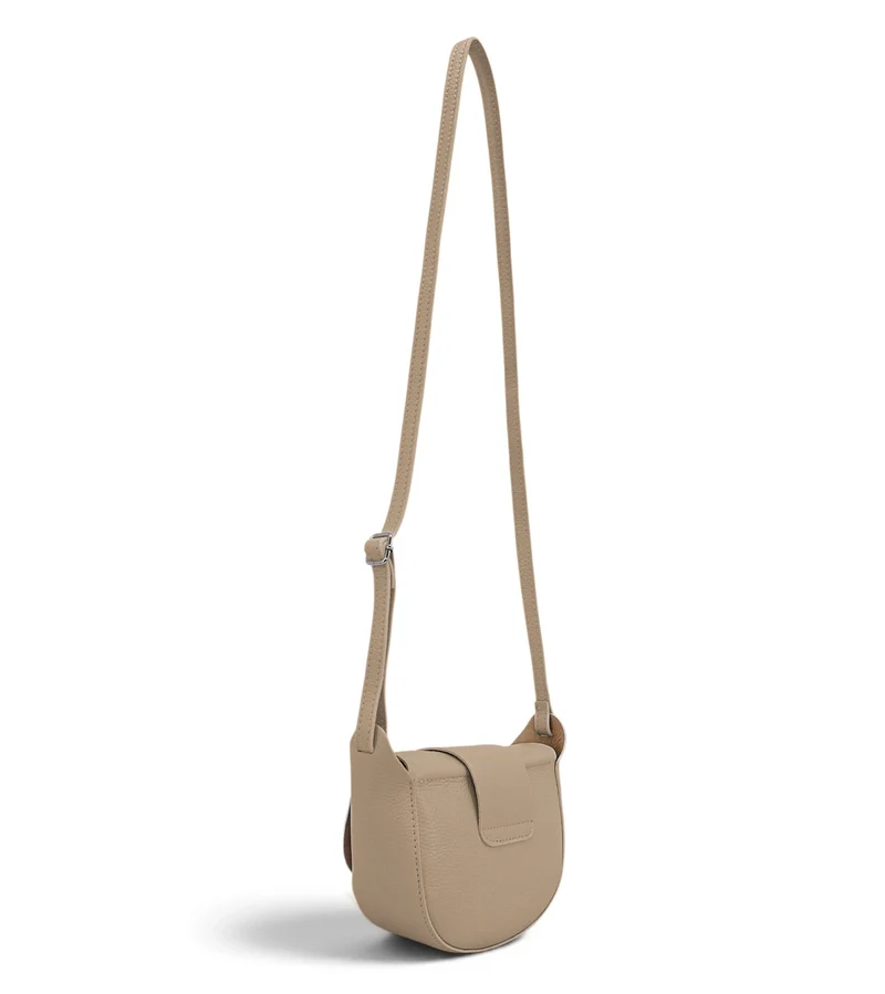 Mini sac besace en cuir grainé LOLLY Taupe