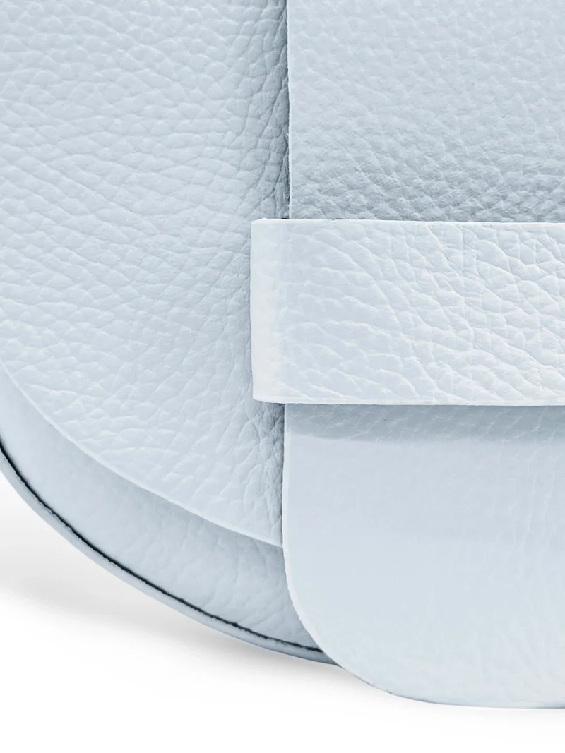 Mini sac besace en cuir grainé LOLLY Bleu pastel
