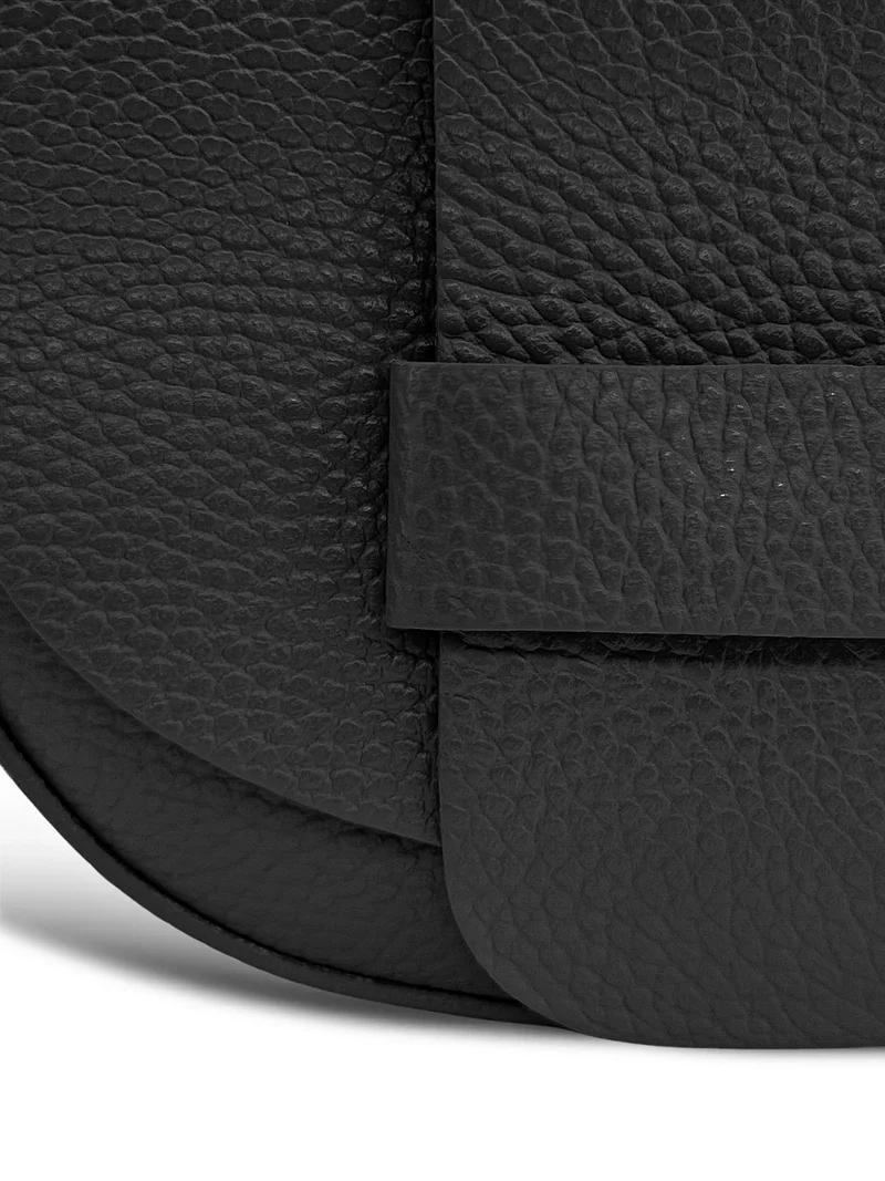 Mini sac besace en cuir grainé LOLLY Noir