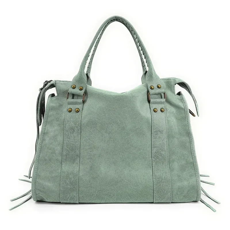 Sac à main en cuir brossé SANDSTORM E.L. SIROCCO Vert pastel