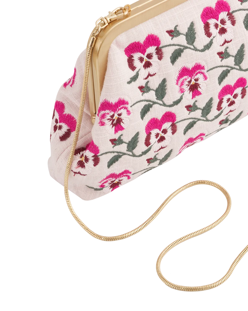 Pansy Victoriana Pink Clutch