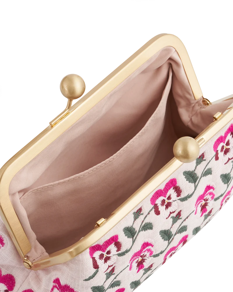 Pansy Victoriana Pink Clutch