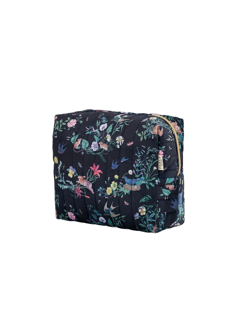 Running Bunny Large Quilted Makeup Bag