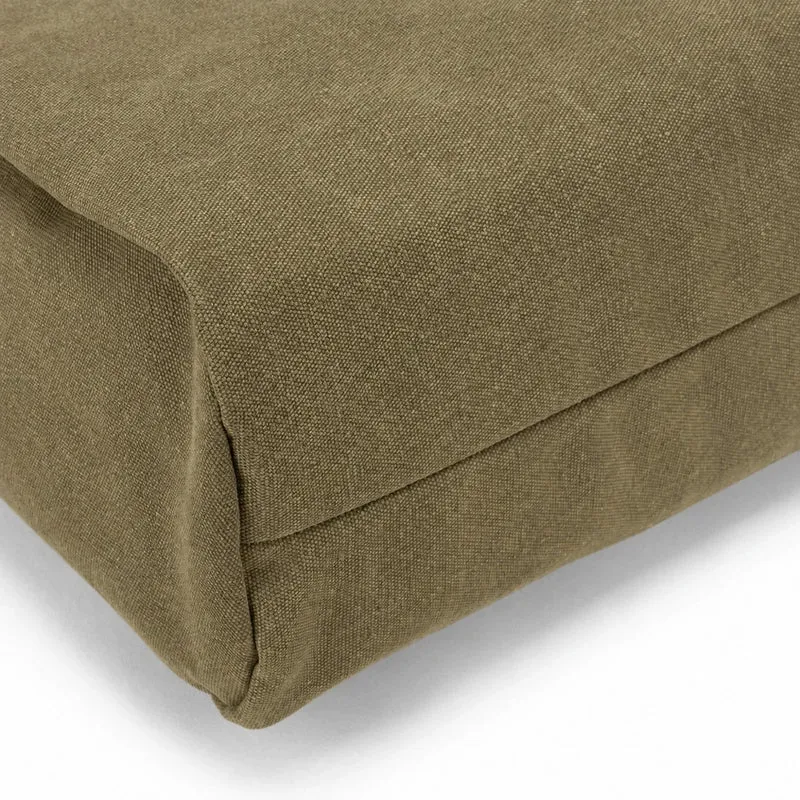 Sac à dos en toile et cuir TRINITE L Vert olive