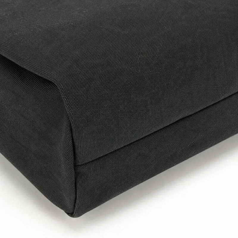 Sac à dos en toile et cuir TRINITE L Noir