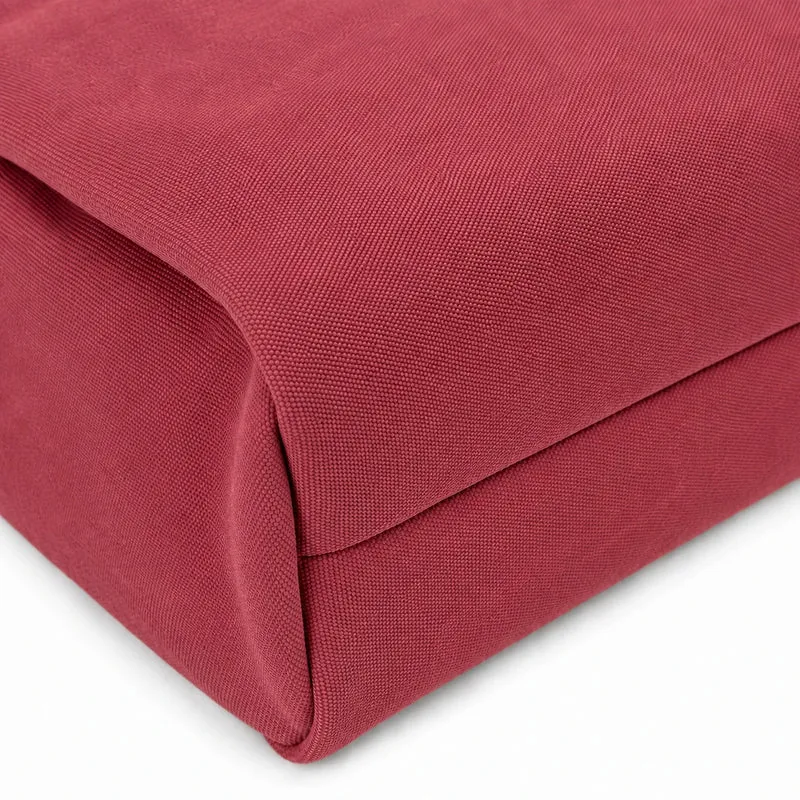Sac à dos en toile et cuir TRINITE L Rouge bordeaux