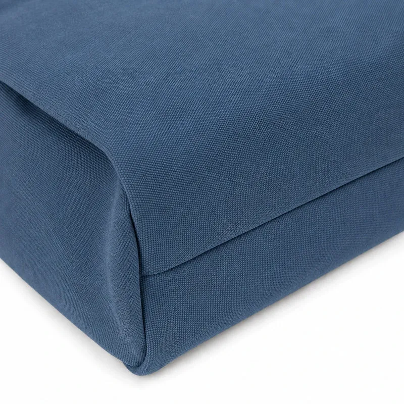 Sac à dos en toile et cuir TRINITE L Bleu denim