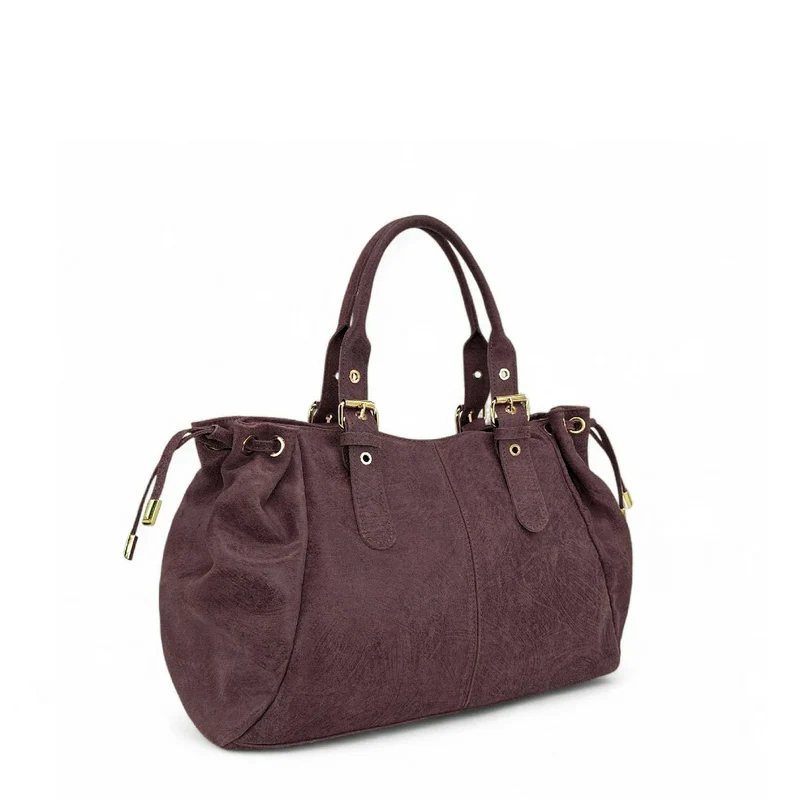 Sac bowling en cuir brossé PRINCESSE BROSSEE XL Bordeaux