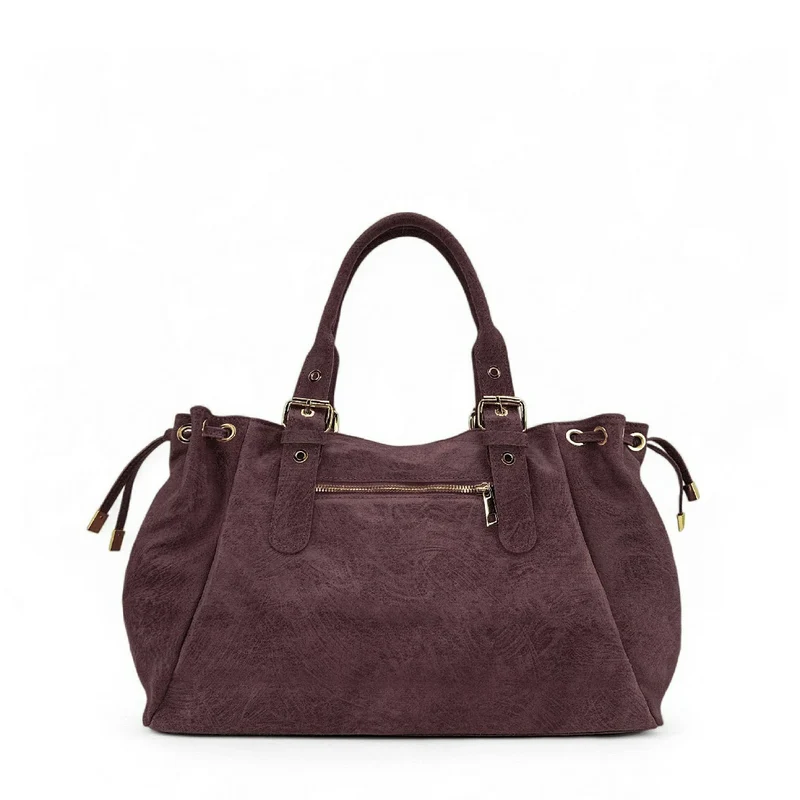 Sac bowling en cuir brossé PRINCESSE BROSSEE XL Bordeaux