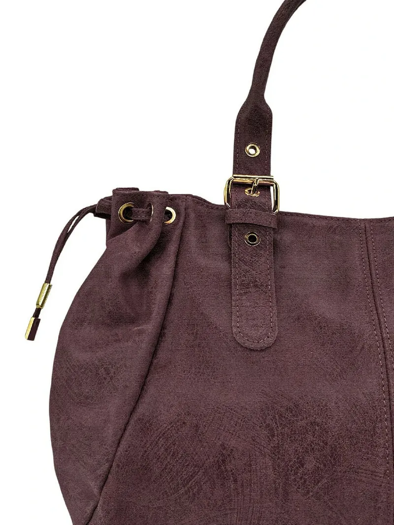Sac bowling en cuir brossé PRINCESSE BROSSEE XL Bordeaux