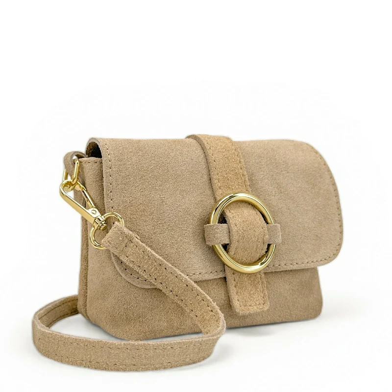 Micro-sac en daim BERLINGOT SUEDE Beige crème