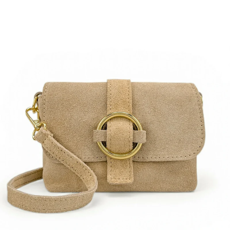 Micro-sac en daim BERLINGOT SUEDE Beige crème