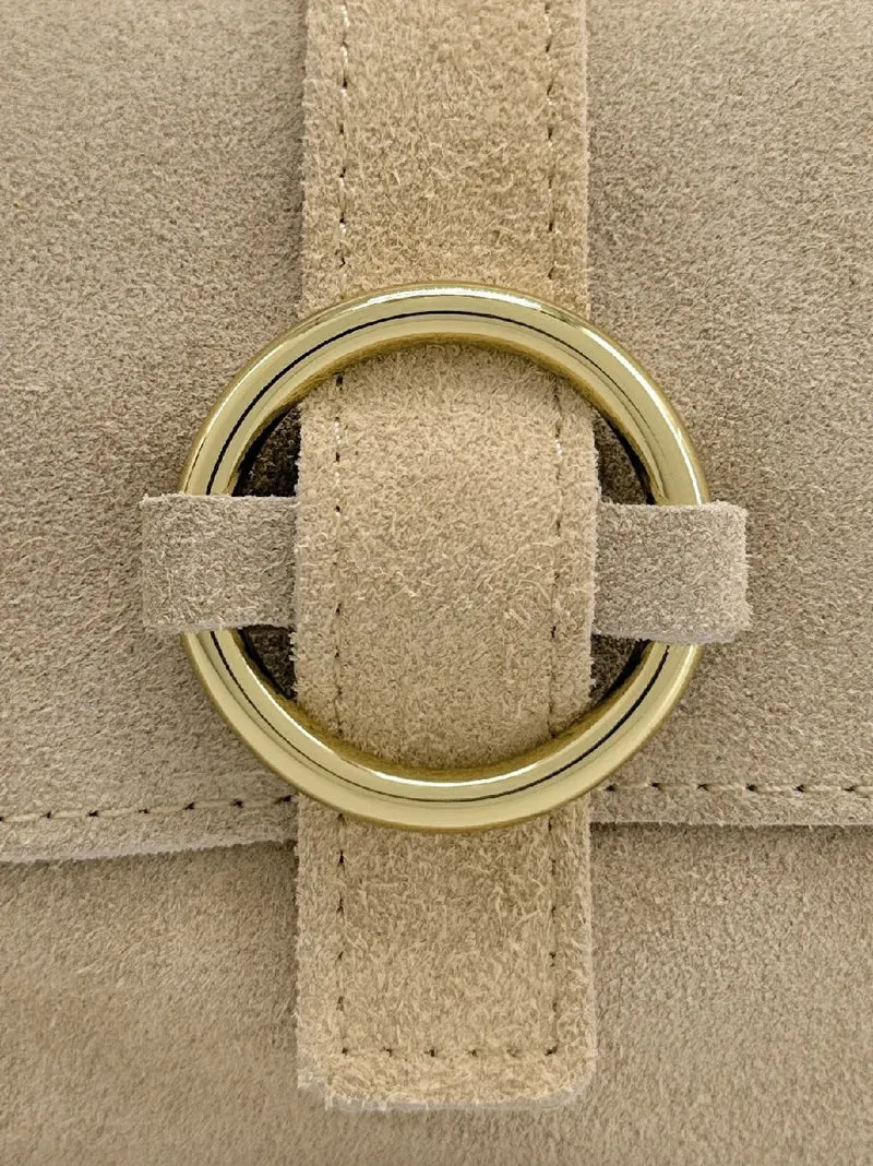 Micro-sac en daim BERLINGOT SUEDE Beige crème