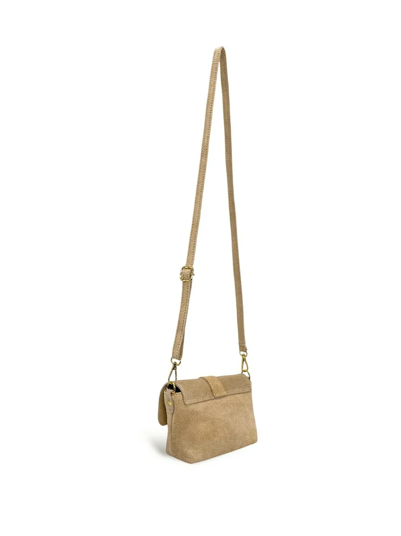Micro-sac en daim BERLINGOT SUEDE Beige crème