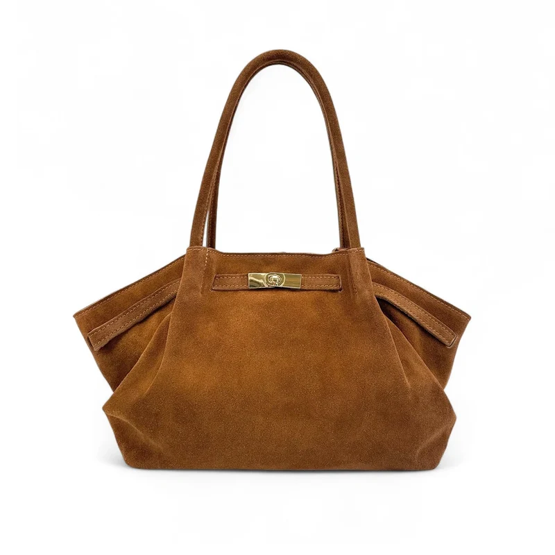 Sac cabas loose en daim ALANA Camel