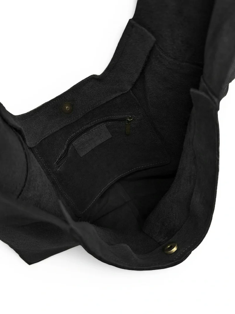 Sac Hobo en daim NEW EVE Noir