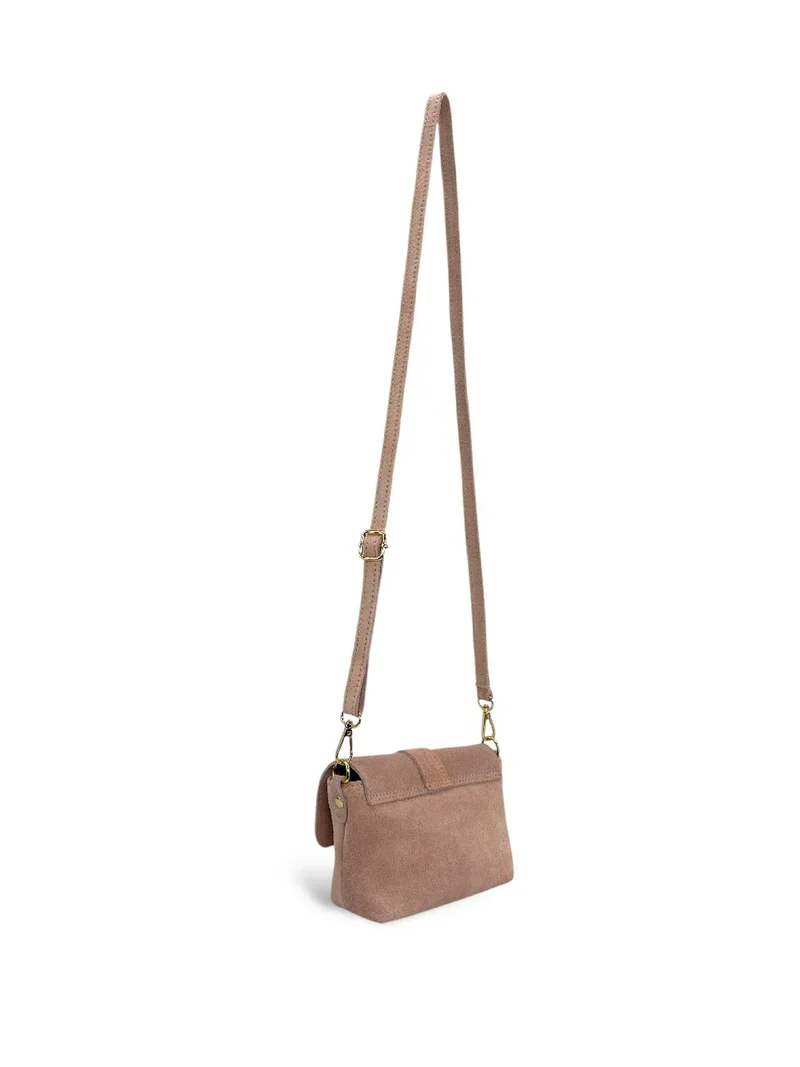 Micro-sac en daim BERLINGOT SUEDE Rose pastel