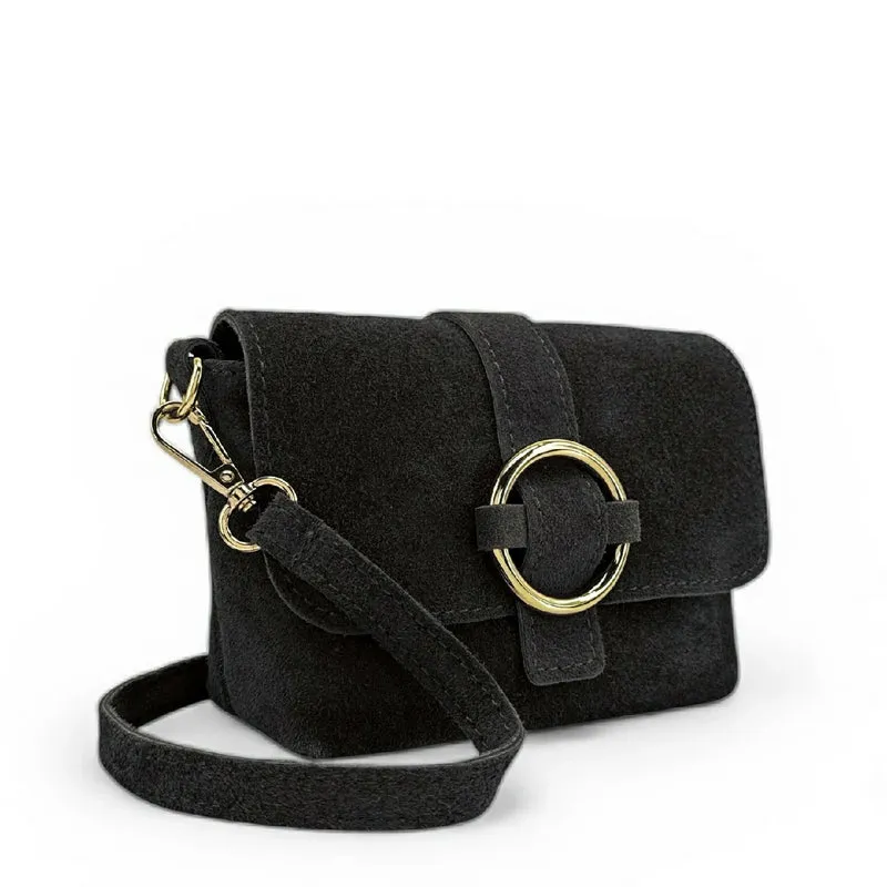 Micro-sac en daim BERLINGOT SUEDE Noir