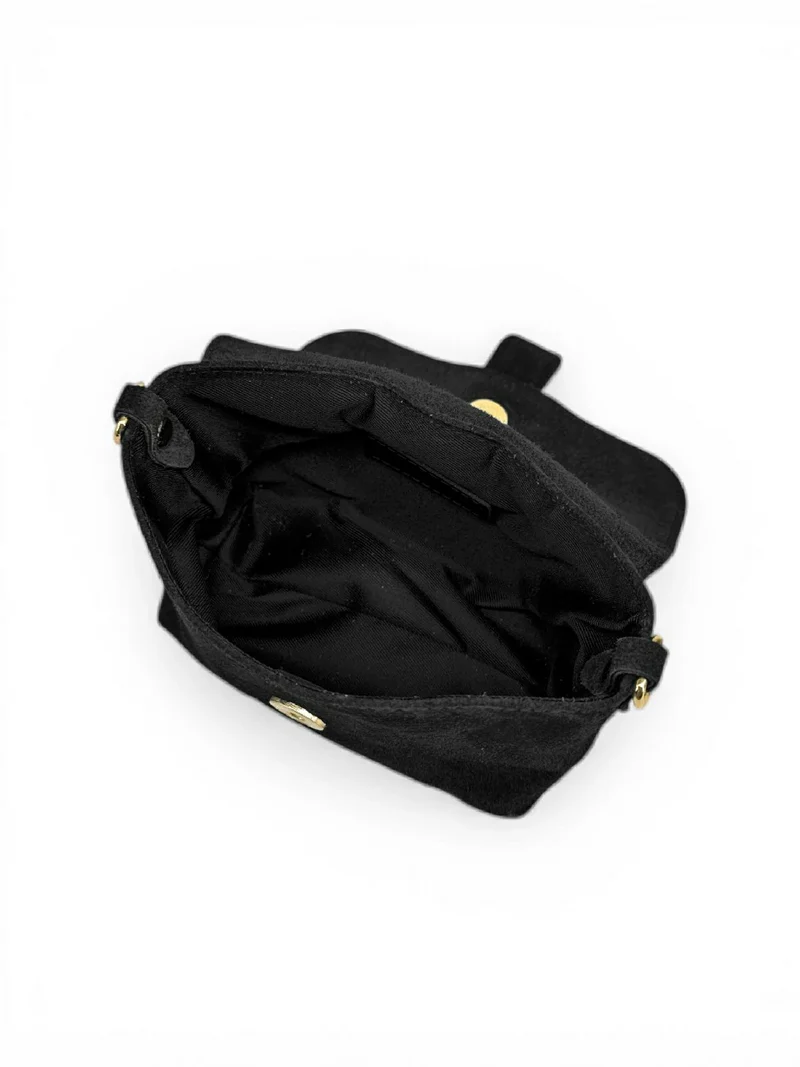 Micro-sac en daim BERLINGOT SUEDE Noir