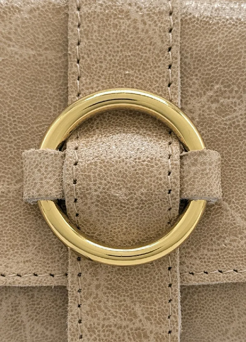 Micro sac en cuir brossé BERLINGOT Taupe