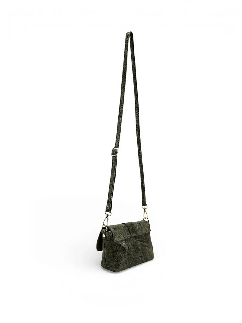 Micro sac en cuir brossé BERLINGOT Kaki