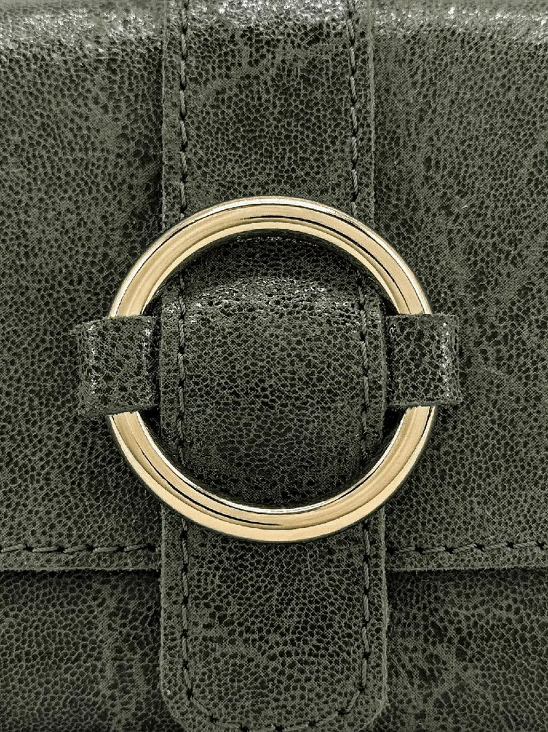 Micro sac en cuir brossé BERLINGOT Kaki